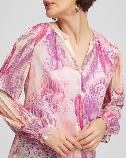 Chico's Women | Georgette Pintuck Blouse PURPLE CLOVER