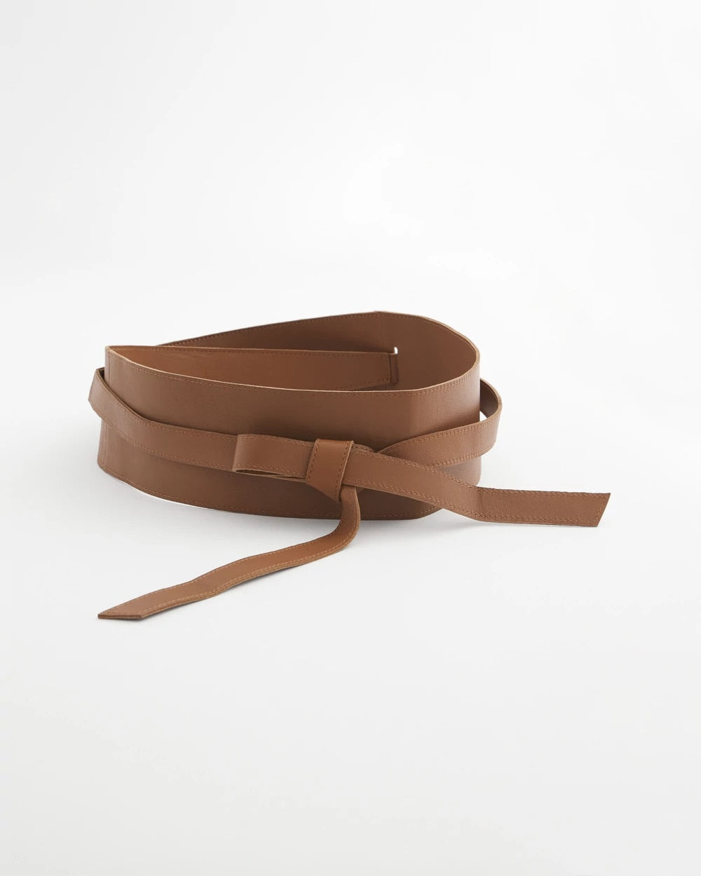 Chico's Women | Leather Double-Sided Obi Belt BROWN