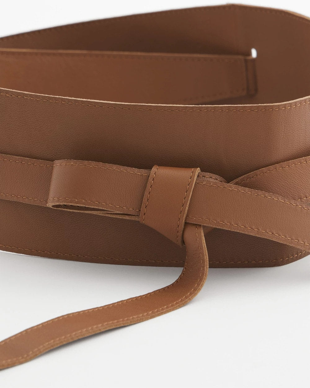 Chico's Women | Leather Double-Sided Obi Belt BROWN