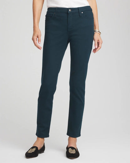 Chico's Women | Girlfriend Slim Ankle Jeans TEAL SHADOW