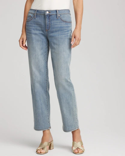 Chico's Women | Girlfriend Straight Ankle Jeans AZZURRO INDIGO