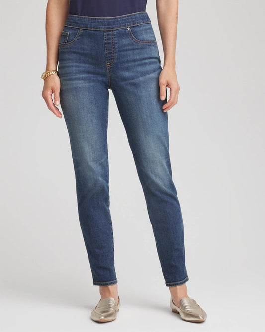 Chico's Women | Pull-On Slim Ankle Jeggings SANTORINI INDIGO