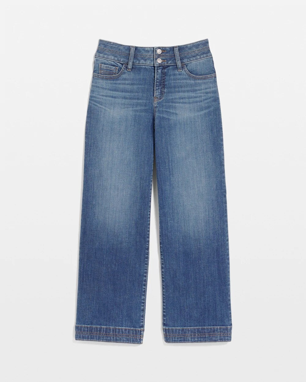 Chico's Women | Double Stitch Wide-Leg Cropped Pants CAYMAN INDIGO