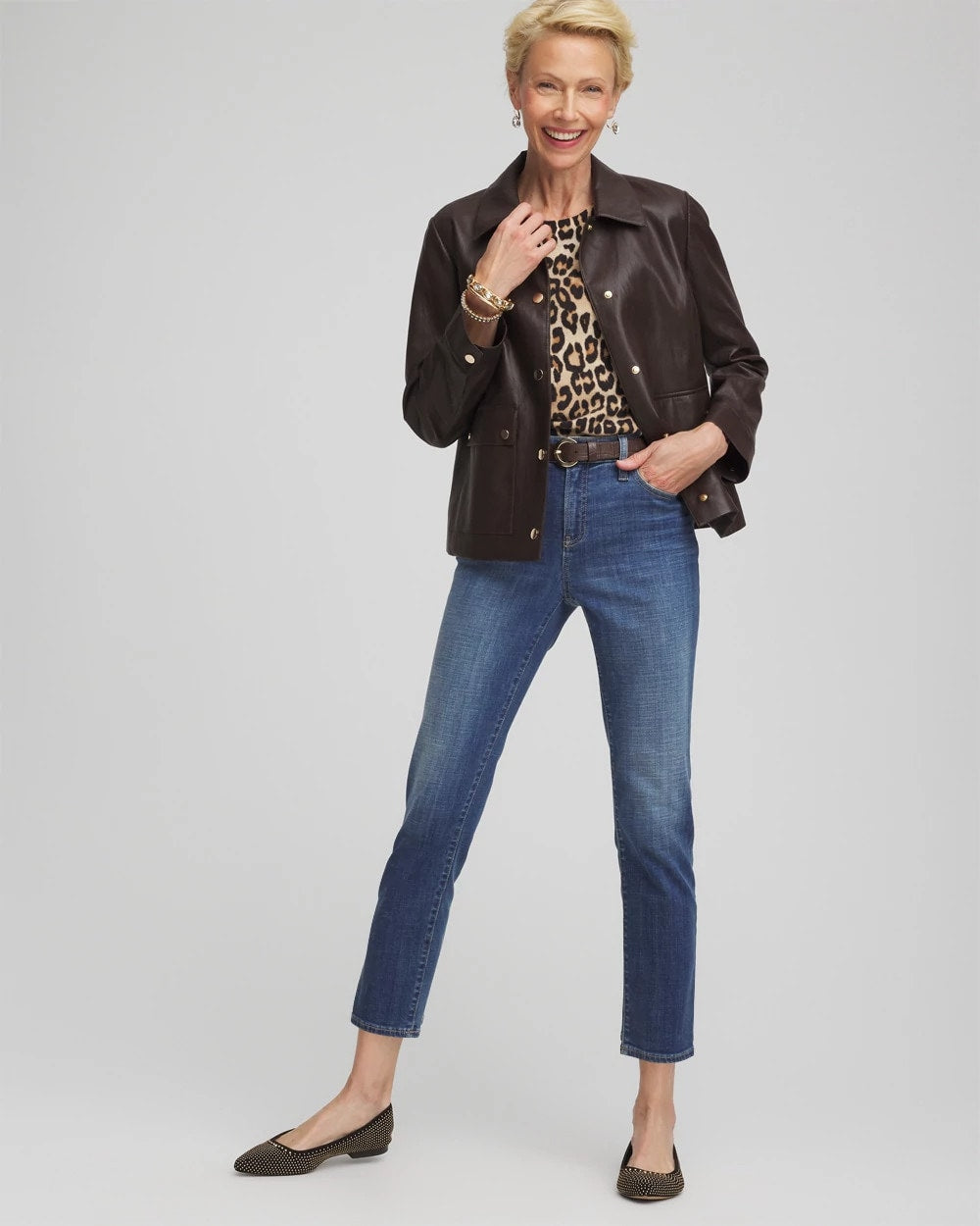 Chico's Women | Girlfriend Slim Cropped Jeans MARIA INDIGO