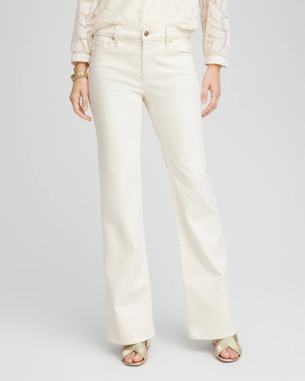 Chico's Women | Girlfriend Flared Jeans ENGLISH CREAM