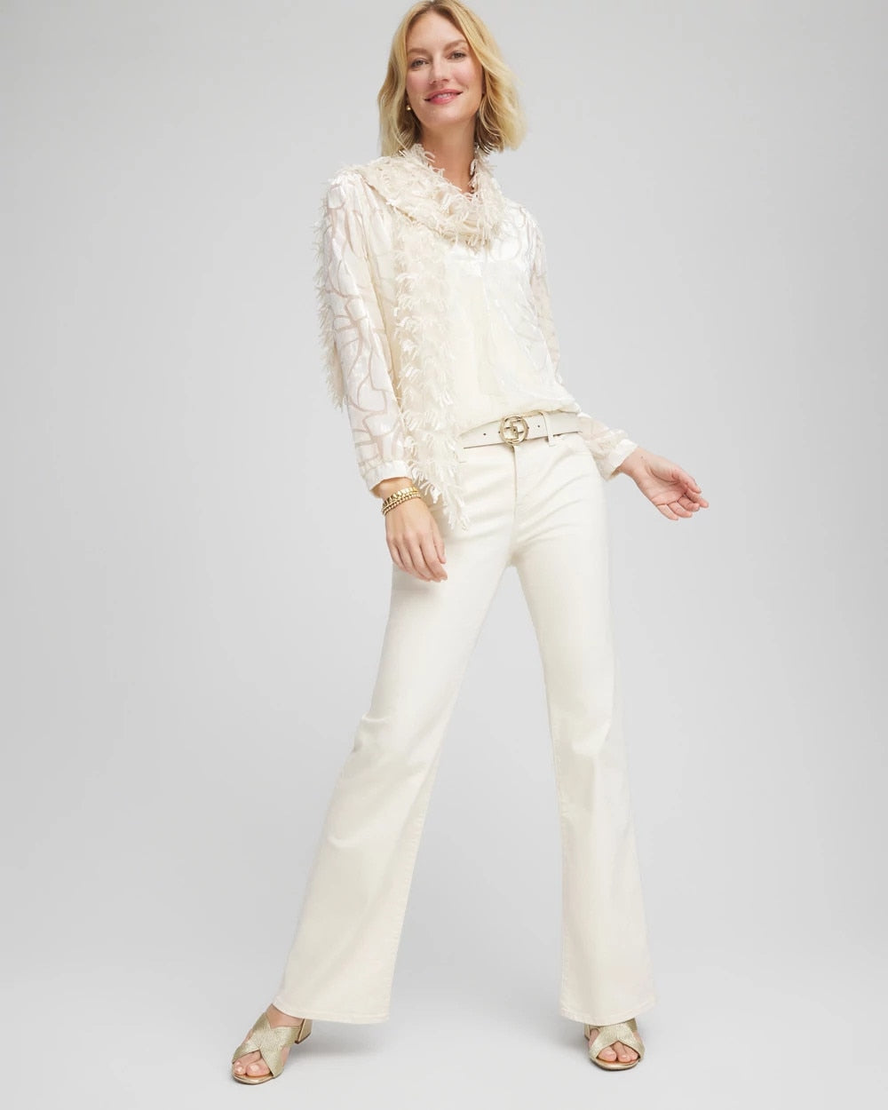 Chico's Women | Girlfriend Flared Jeans ENGLISH CREAM