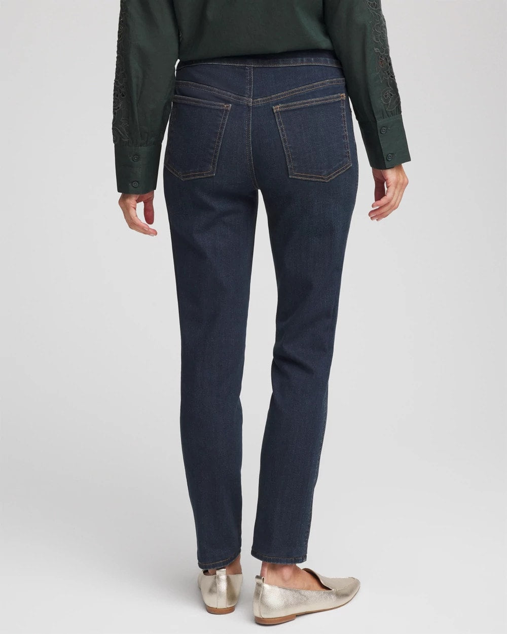 Chico's Women | Pull-On Slim Ankle Jeggings DARK RAINIER INDIGO