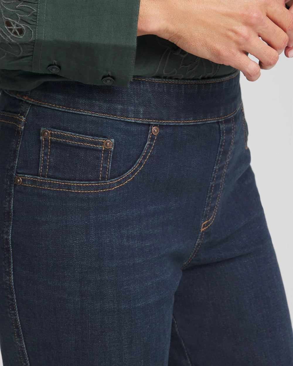 Chico's Women | Pull-On Slim Ankle Jeggings DARK RAINIER INDIGO