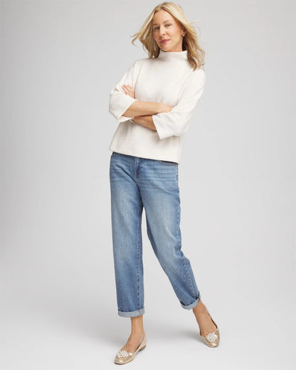 Chico's Women | Dewdrop Boyfriend Cropped Jeans OSLO INDIGO