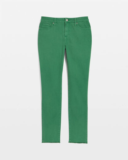 Chico's Women | Girlfriend Fray Hem Ankle Jeans JARDIN GREEN