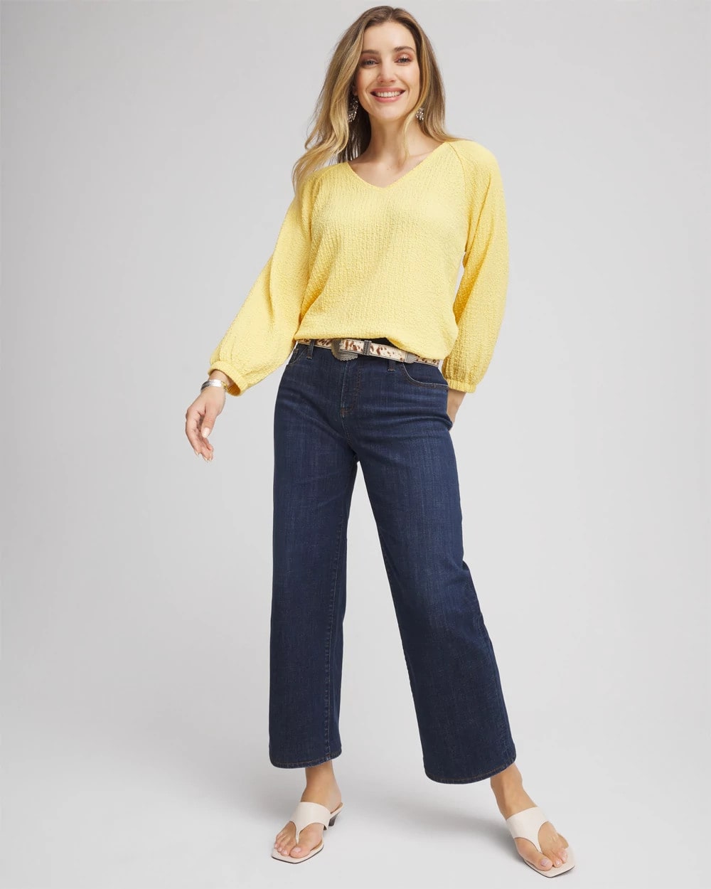 Chico's Women | Girlfriend Cropped Wide-Leg Jean DARK SAPPHIRE INDIGO