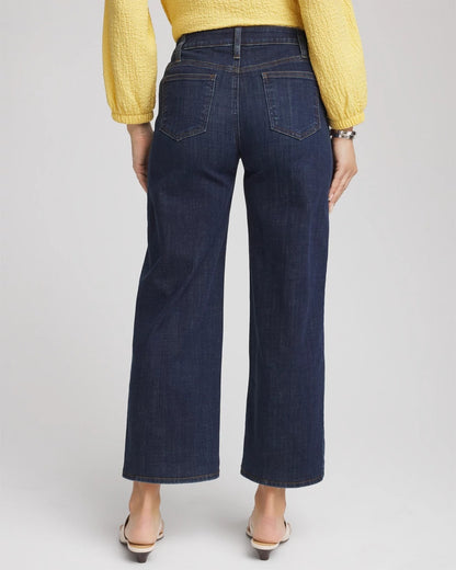 Chico's Women | Girlfriend Cropped Wide-Leg Jean DARK SAPPHIRE INDIGO