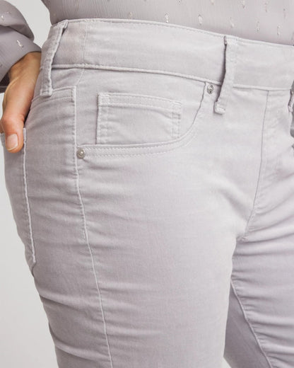Chico's Women | Velveteen Pull-On Flared Jeans DOVE GRAY