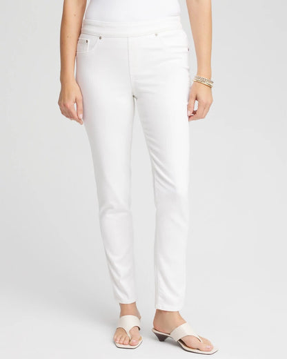 Chico's Women | No Stain Pull-On Ankle Jeggings ALABASTER