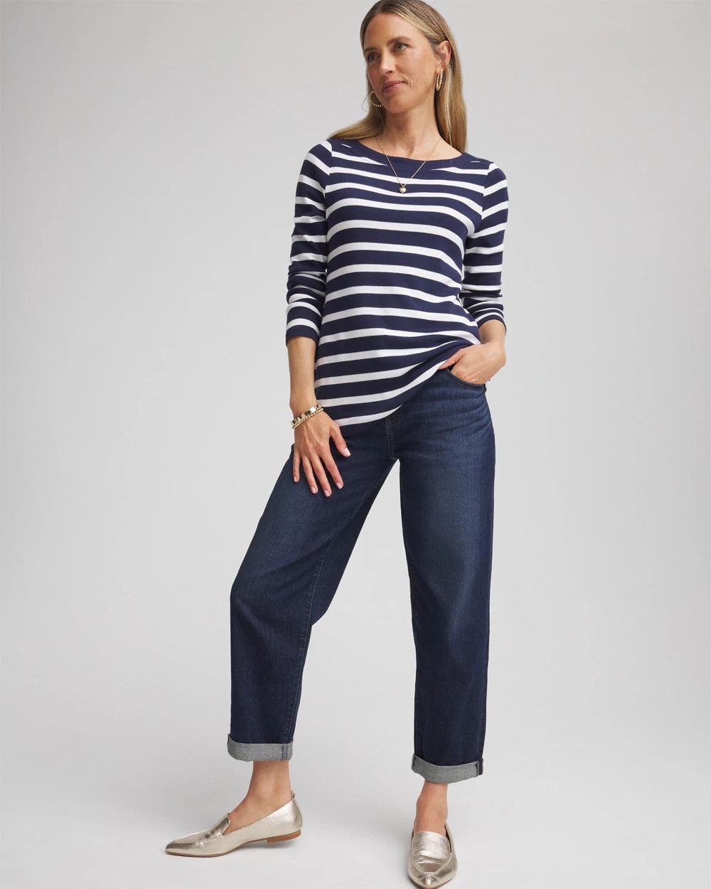 Chico's Women | Cropped Boyfriend Jeans ARIEL SEA INDIGO