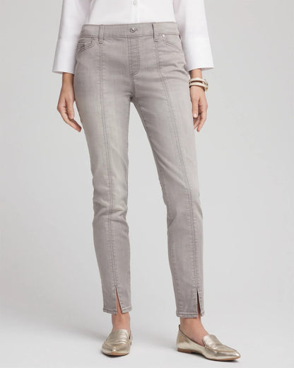 Chico's Women | Silver Pull-On Slim Ankle Jeggings SILVER BIRCH WASH