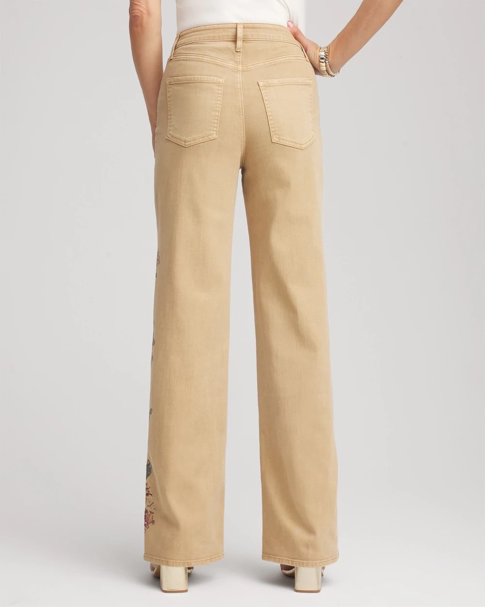 Chico's Women | Embroidered High-Rise Wide-Leg Jeans CAFE AROMA