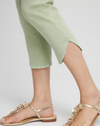 Chico's Women | Pull-On Dolphin-Hemmed Capri Jeans MOROCCAN MINT