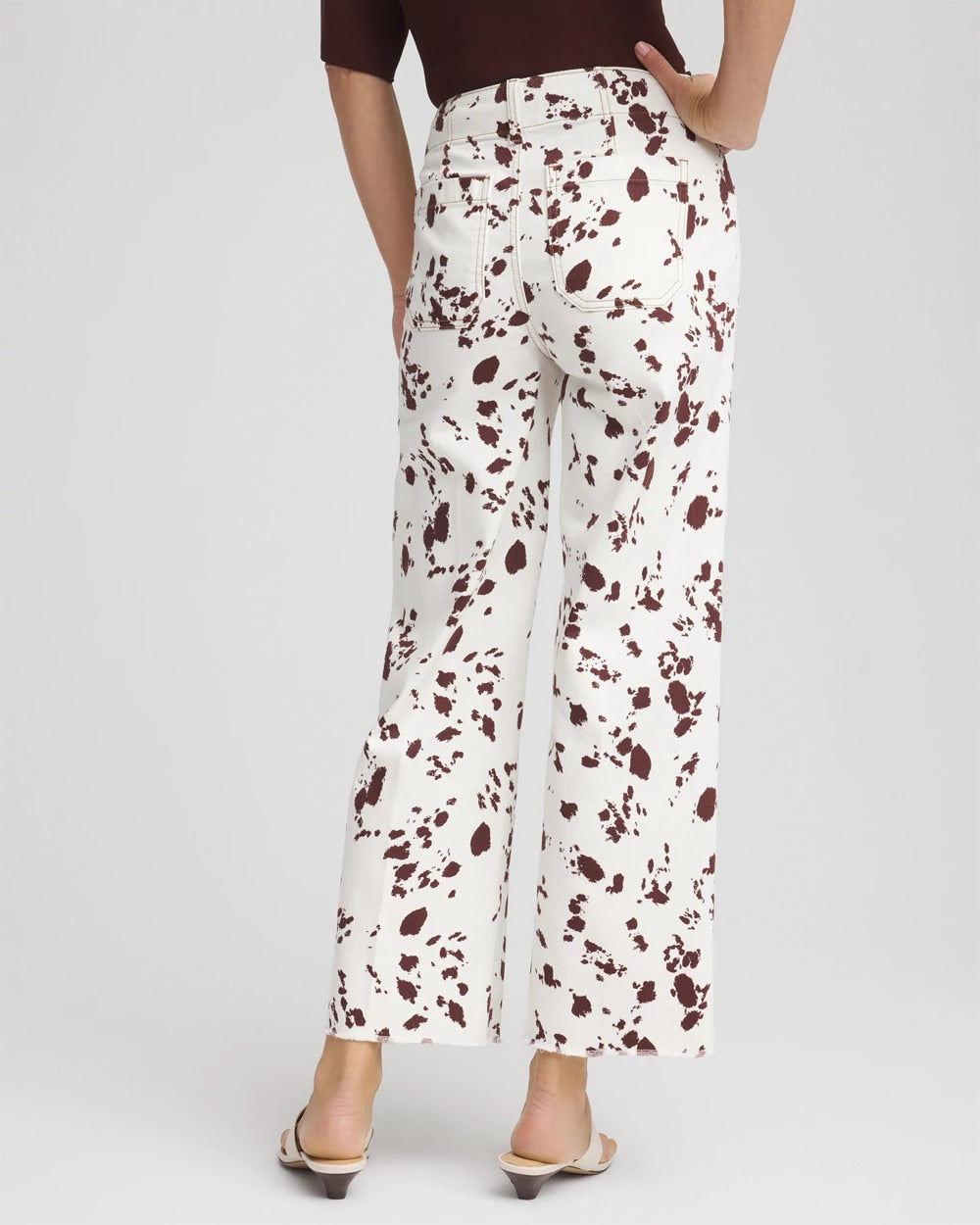 Chico's Women | Pampas Pony Pull on Wide Crop ECRU