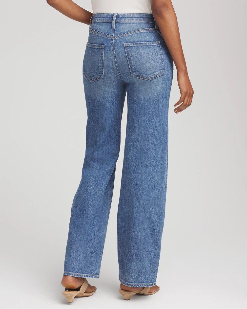 Chico's Women | Appliqué High-Rise Wide-Leg Jeans AVENIDA INDIGO