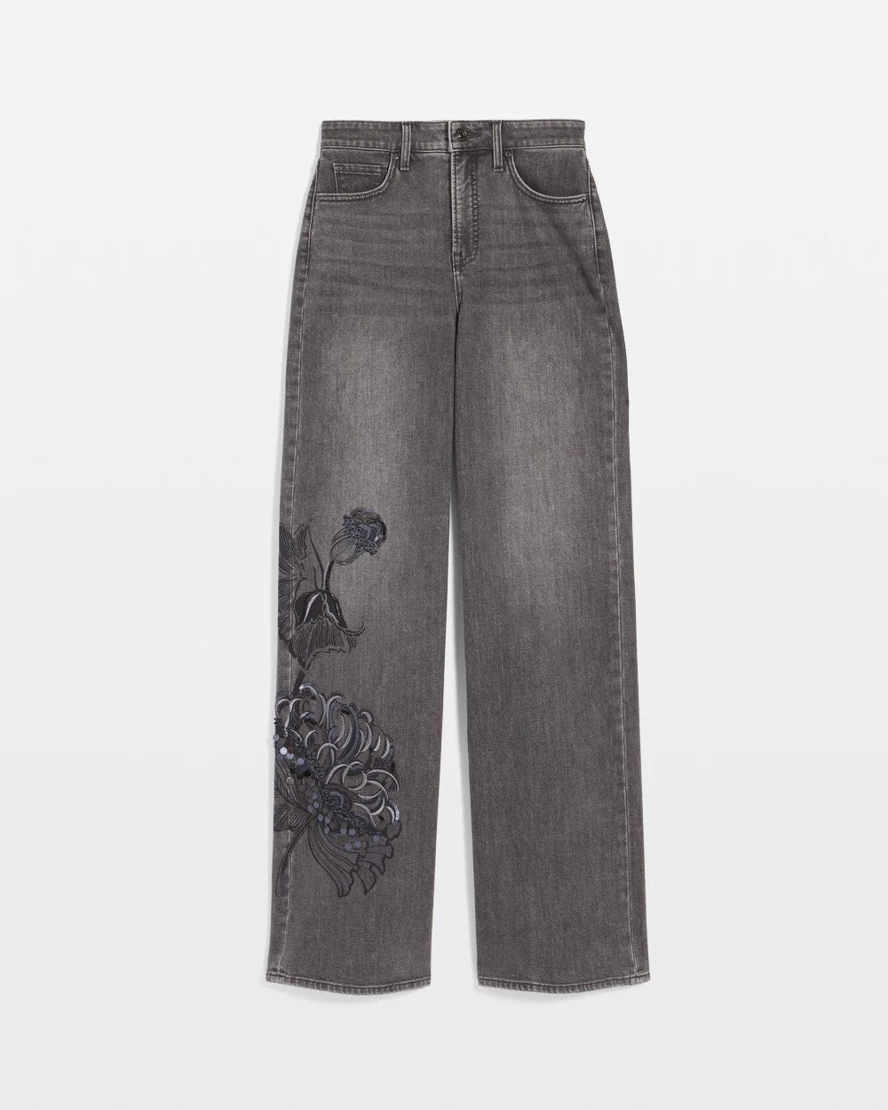 Chico's Women | Printed High-Rise Wide-Leg Jean WICKLOW WASH