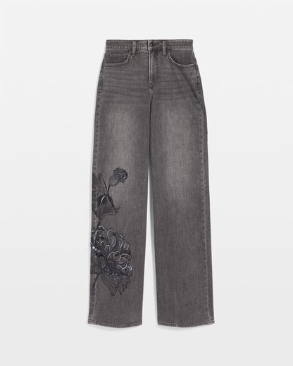 Chico's Women | Printed High-Rise Wide-Leg Jean WICKLOW WASH