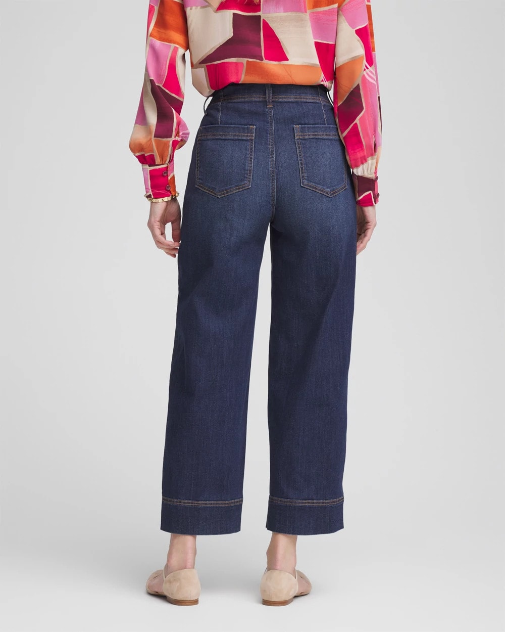 Chico's Women | Pull-On Wide-Leg Cropped Jeans BRIDGE STREET INDIGO