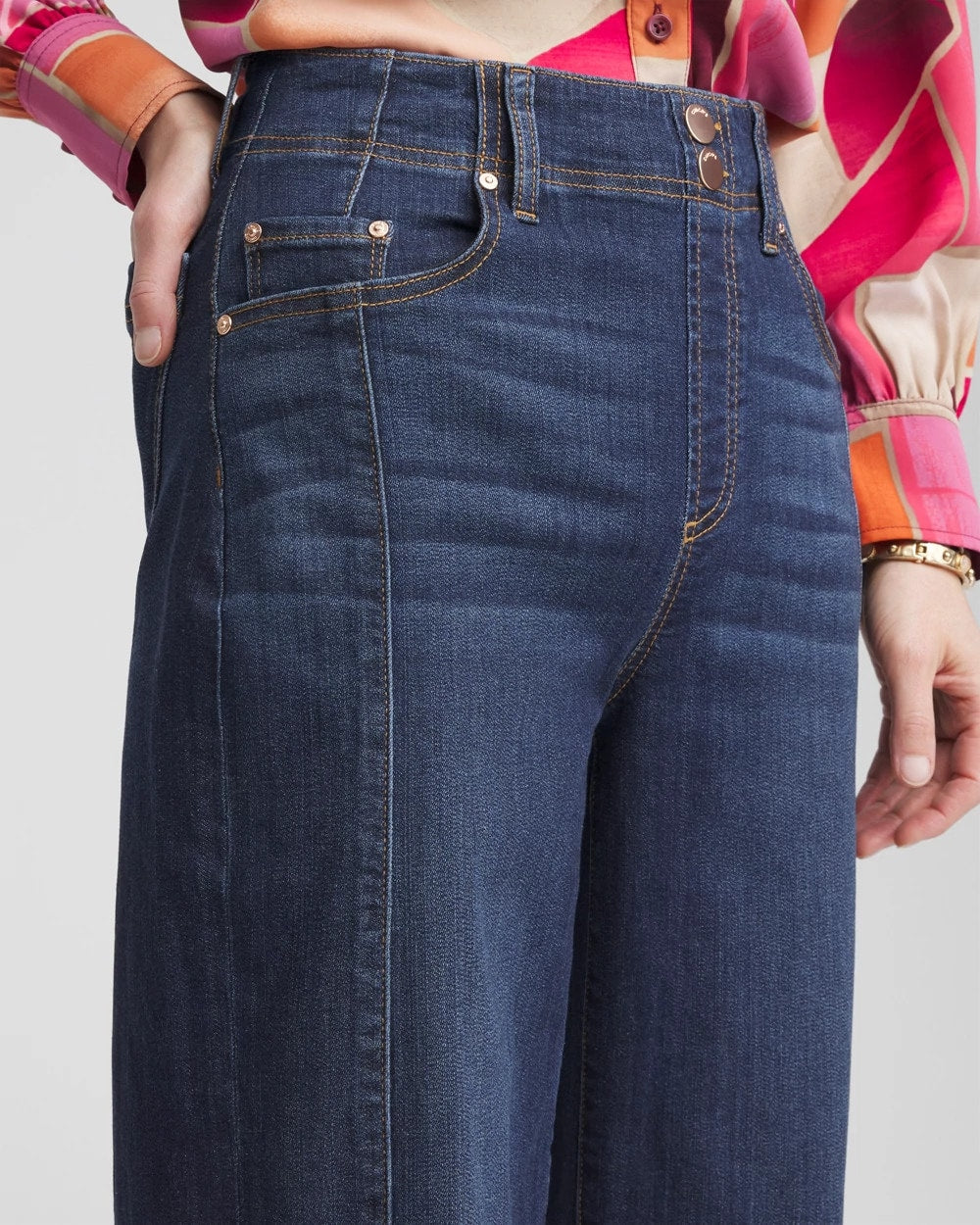 Chico's Women | Pull-On Wide-Leg Cropped Jeans BRIDGE STREET INDIGO