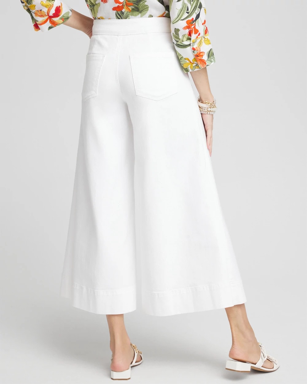 Chico's Women | Denim Trouser Culottes ALABASTER