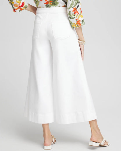 Chico's Women | Denim Trouser Culottes ALABASTER
