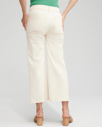 Chico's Women | Cropped Wide Leg Jeans NATURAL SEEDED
