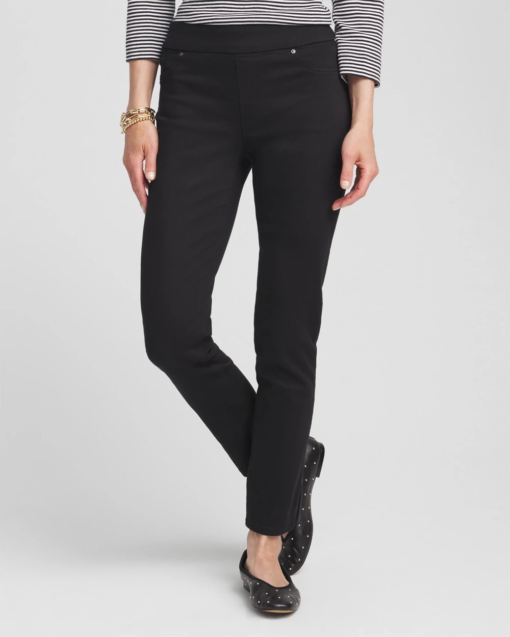 Chico's Women | Denim Pull-On Ankle Jeggings BLACK
