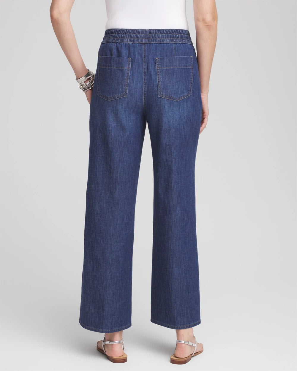 Chico's Women | Lightweight Drawstring Ankle Jeans SOLANA INDIGO