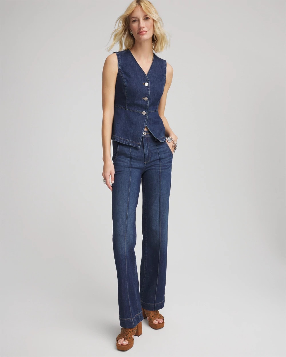Chico's Women | High-Rise Straight Fit Jeans BISCAYNE INDIGO