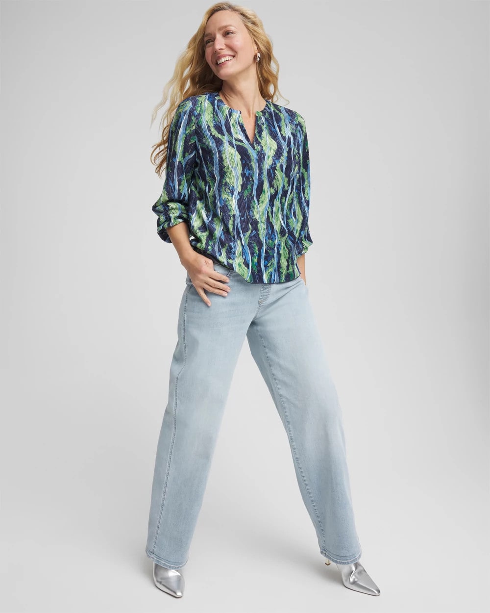 Chico's Women | Petite Pull-On Wide-Leg Jeans DELPHINIA INDIGO