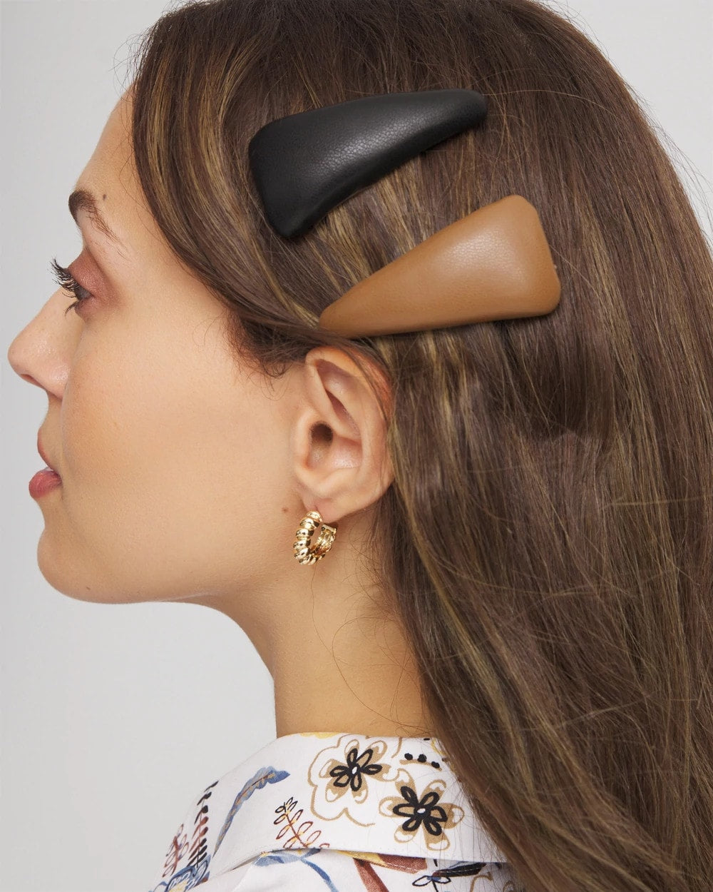 Chico's Women | Classic Leather Motif Barrette NEUTRAL