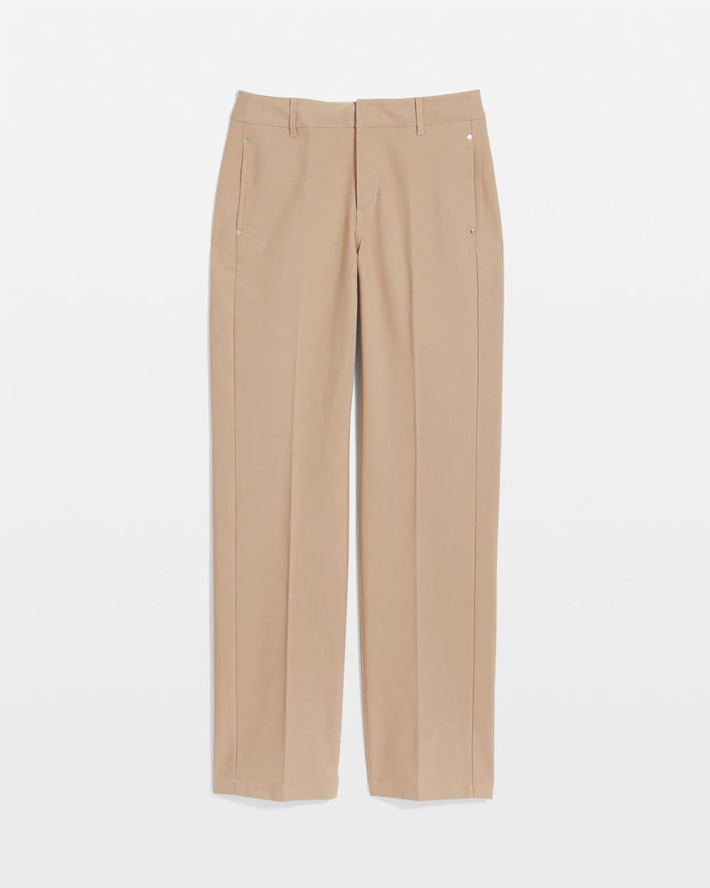 Chico's Women | Cotton Straight-Leg Trousers CATTAIL BROWN
