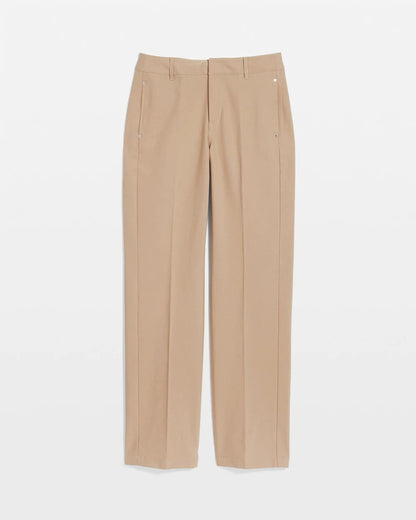 Chico's Women | Cotton Straight-Leg Trousers CATTAIL BROWN