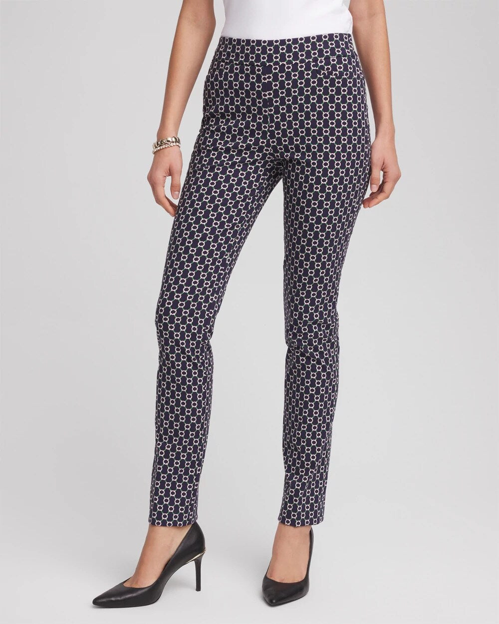 Chico's Women | Brigitte™ Chain Connection Slim Pants PASSPORT BLUE
