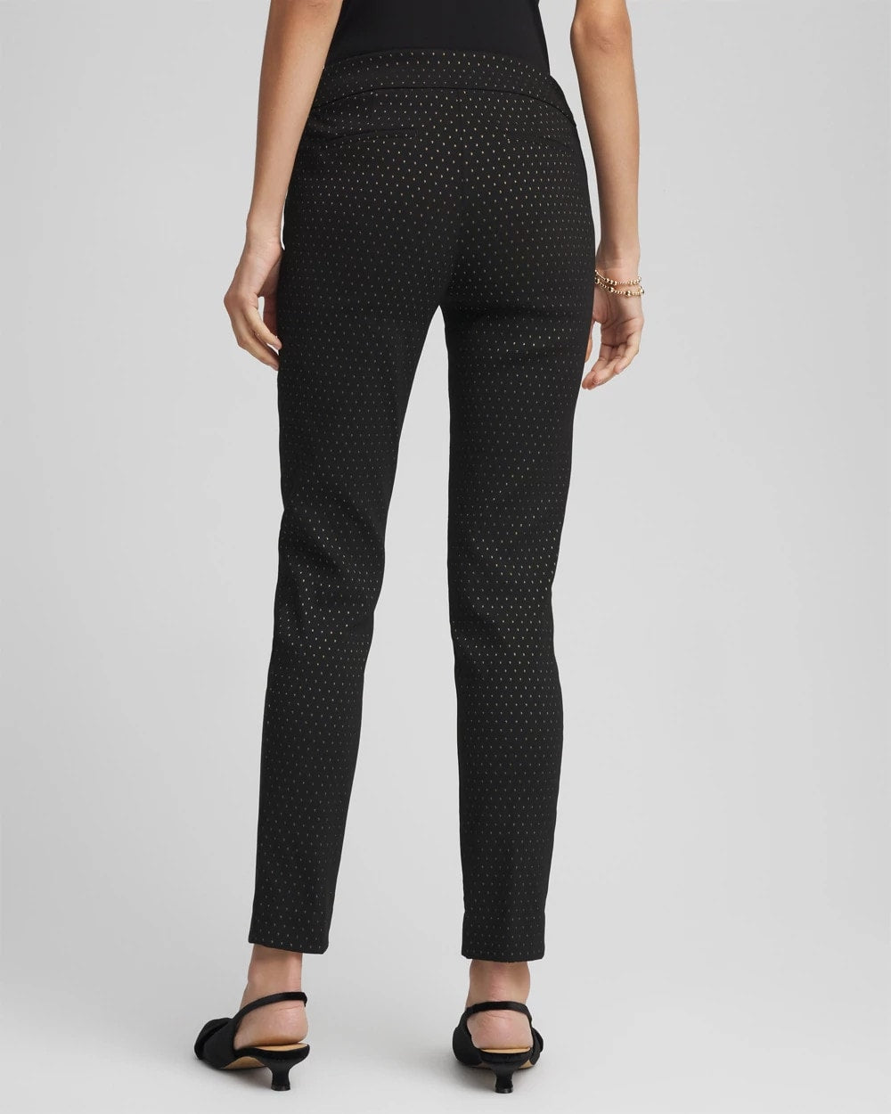 Chico's Women | Brigitte™ Slim Ankle Jacquard Pants BLACK