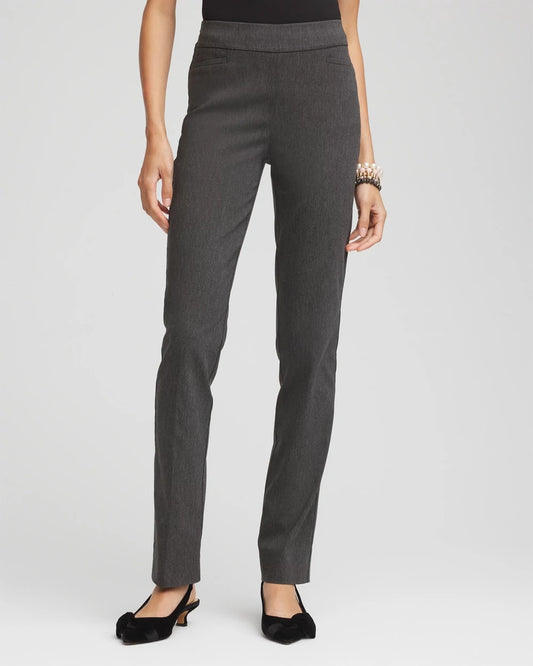 Chico's Women | Brigitte™ Slim Full-Length Pants GRAPHITE HEATHER GRAY