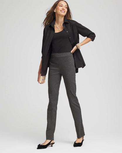 Chico's Women | Brigitte™ Slim Full-Length Pants GRAPHITE HEATHER GRAY