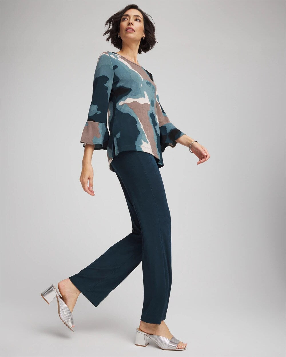 Chico's Women | Travelers™ No Tummy Pants TEAL SHADOW