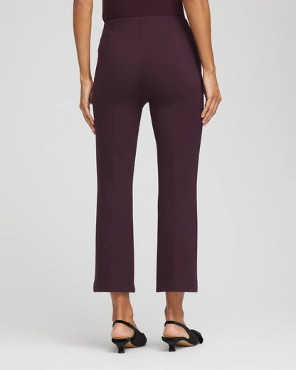 Chico's Women | Juliet Feathered Flared Cropped Pants NIGHT BLOOM