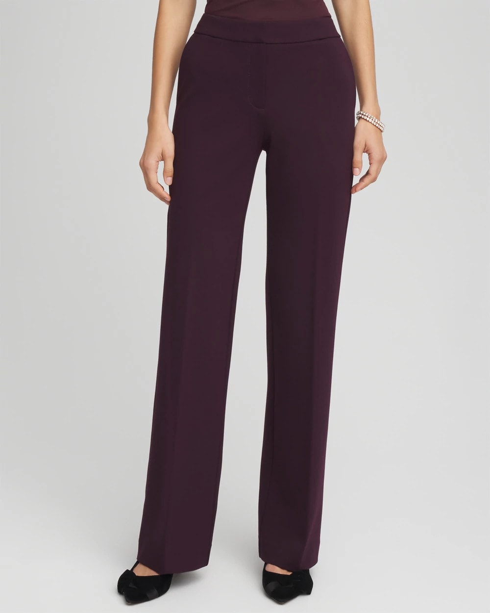 Chico's Women | Emme Wide-Leg Trouser Ponte Pants NIGHT BLOOM