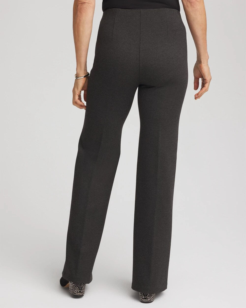 Chico's Women | Juliet Wide Full-Length Ponte Pants GRAPHITE HEATHER GRAY