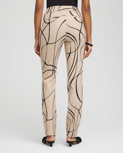 Chico's Women | Brigitte™ Golden Leaf Slim Full-Length Pants CHAMPAGNE FIZZ