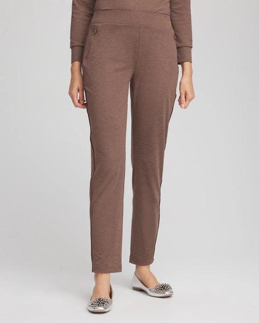Chico's Women | Zenergy® Cloud Satin Trim Pants WALNUT