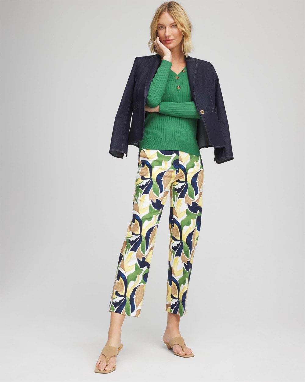 Chico's Women | Emme Straight Mod Cropped Pants ALABASTER