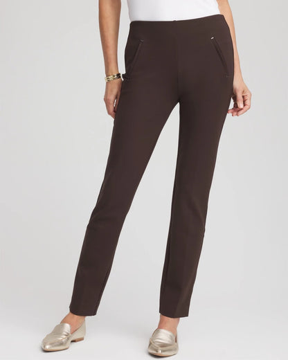 Chico's Women | Juliet Slim Trim Detail Ankle Pants COCOA BEAN